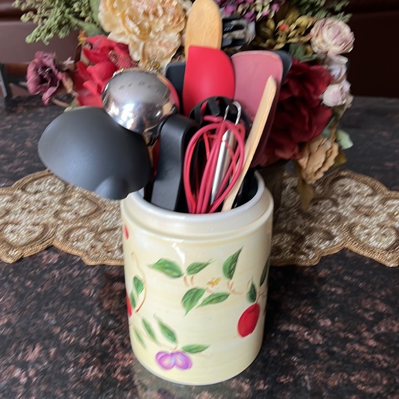 Stonelite Painted Fruit Tall Ceramic Jar - Picture 6 of 6